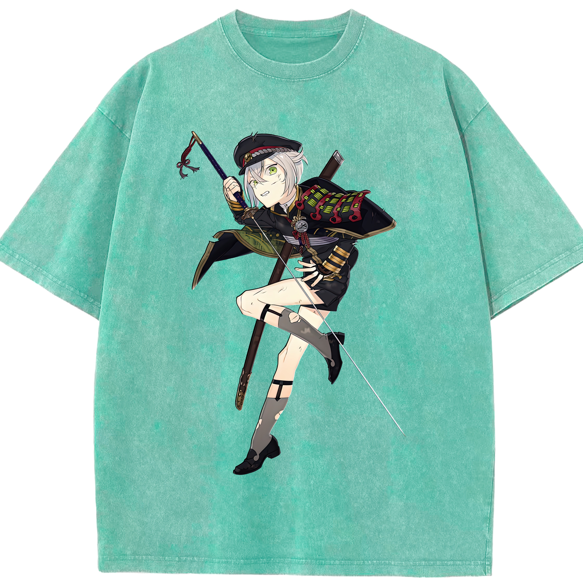 （画像用） 刀剣乱舞 Touken Ranbu 綿100% ヴィンテージ風 半袖Tシャツ（フロントプリント）